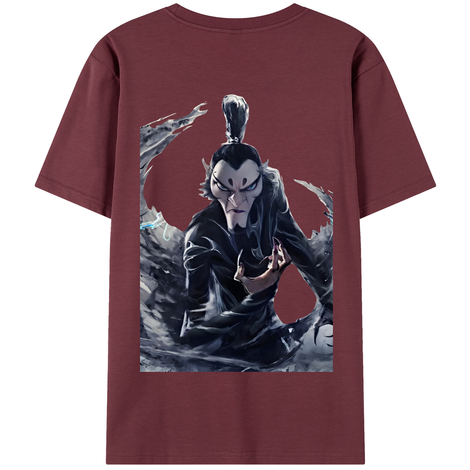（画像用） Ne Zha 2 ナタ 魔童の大暴れ 綿100％半袖Tシャツ（背面プリント）